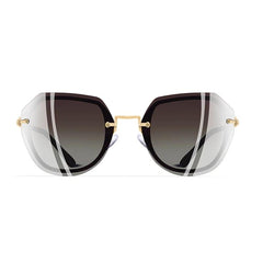 Women's Rounded Hexagonal 'New Horizon' Metal Sunglasses