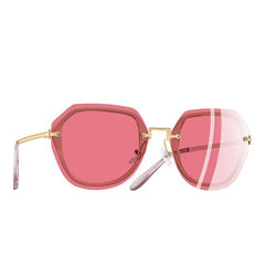 Women's Rounded Hexagonal 'New Horizon' Metal Sunglasses