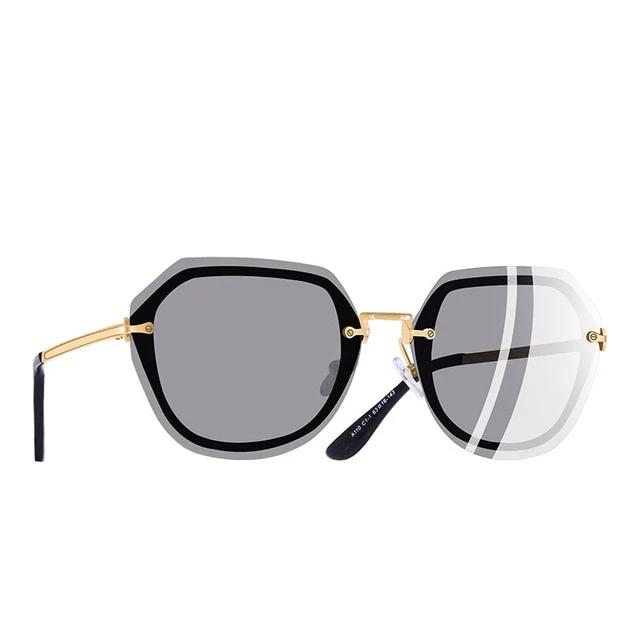 Women's Rounded Hexagonal 'New Horizon' Metal Sunglasses