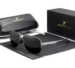 Men's Polarized Round 'Best Men' Metal Sunglasses