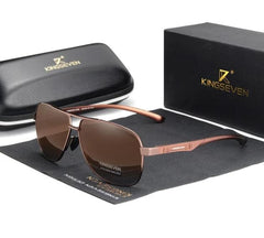 Men's Polarized Round 'Best Men' Metal Sunglasses