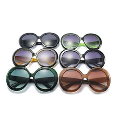 Women's Oversized Round 'Goddess Edna' Plastic Sunglasses