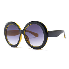 Women's Oversized Round 'Goddess Edna' Plastic Sunglasses