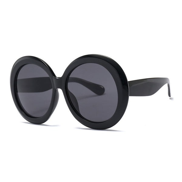 Women's Oversized Round 'Goddess Edna' Plastic Sunglasses