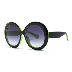 Women's Oversized Round 'Goddess Edna' Plastic Sunglasses