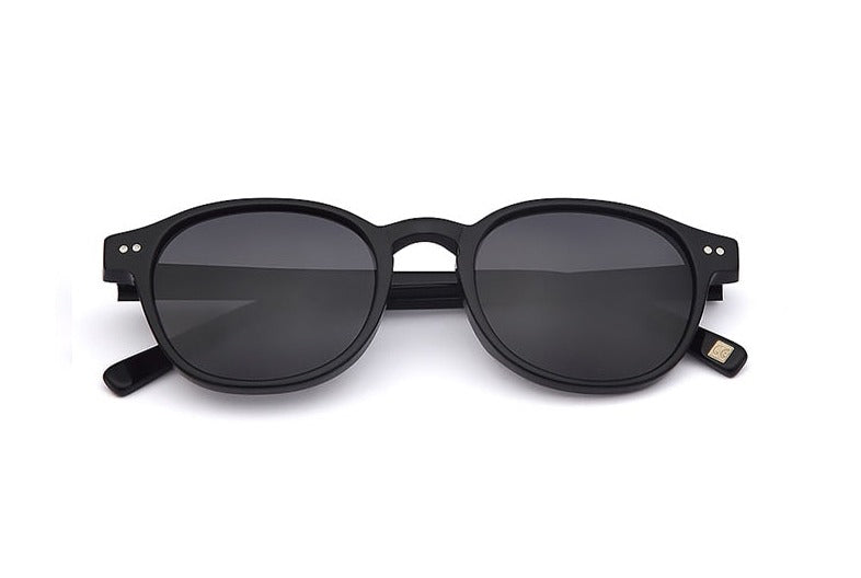 Men's Vintage Round 'Snow Lady' Plastic Sunglasses