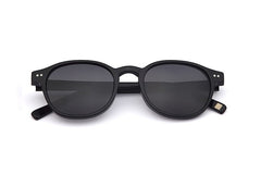 Men's Vintage Round 'Snow Lady' Plastic Sunglasses