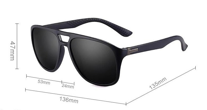Men's Polarized Aviator 'Baby Driver' Plastic Sunglasses
