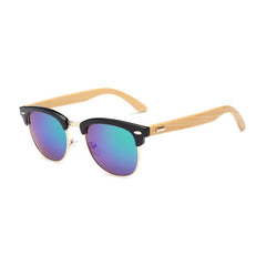 Unisex Round 'Vince' Bamboo Sunglasses