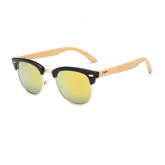 Unisex Round 'Vince' Bamboo Sunglasses