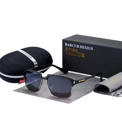 Men's Oversized Aviator 'All Business' Metal  Sunglasses