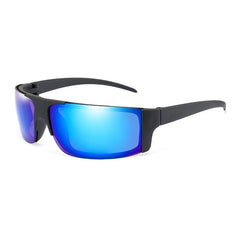 Men's Rectangular Semi Rimless Sports 'Out Back' Plastic Sunglasses