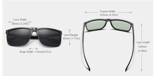 Men's Polarized Square 'Cadillac Black' Plastic